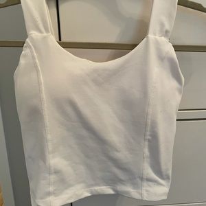 White athletic crop top! Never been worn